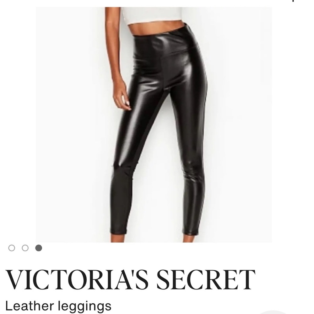 VS Victoria Sport faux leather front legging NWOT Sz L